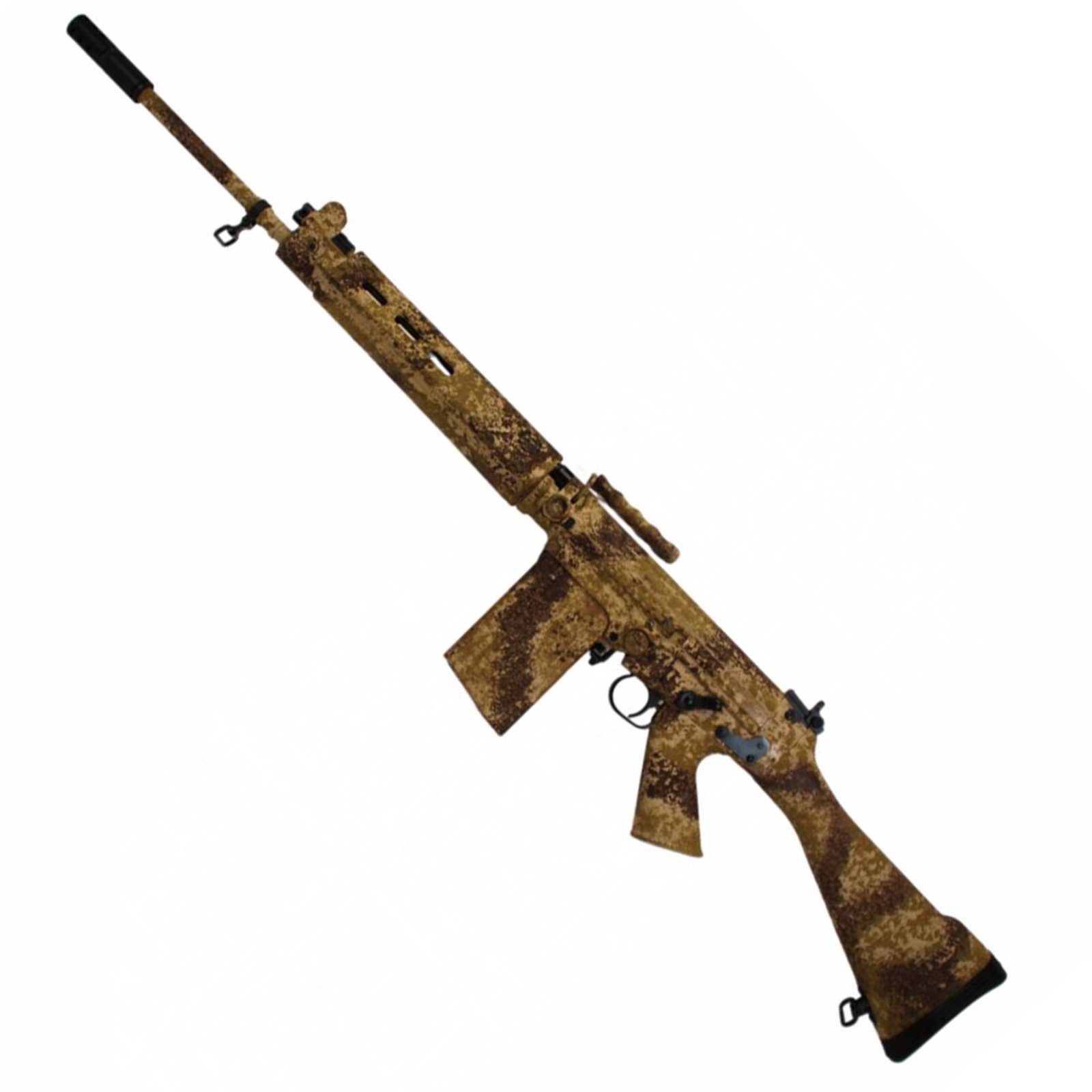 SA58 FAL .308 21" Bush Tracker Traditional profile barrel Custom Camo finish Desert T Fixed stock - DS Arms