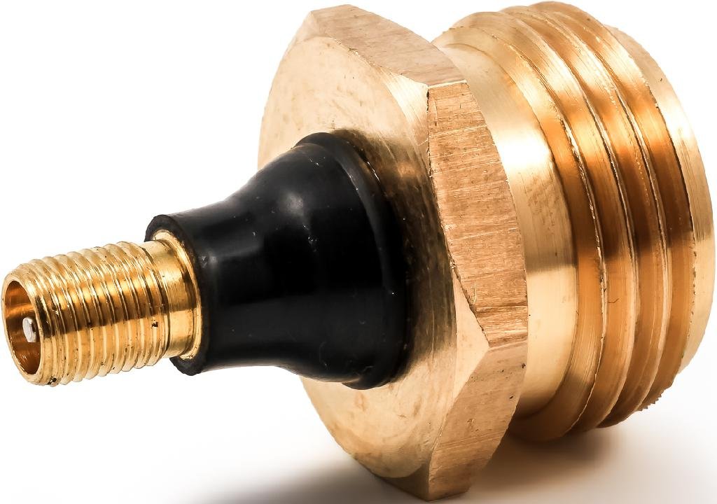 CAMCO 36153 Brass Blow-Out Plug w/ Schrader Valve for RV Water Lines