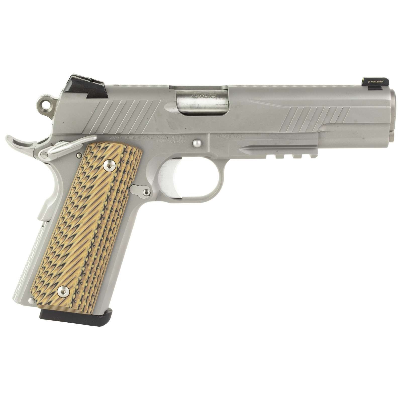 Savage 1911 Government Pistol 45 ACP 5" Stainless 8 rd. w/Rail - Savage Arms - 45 ACP