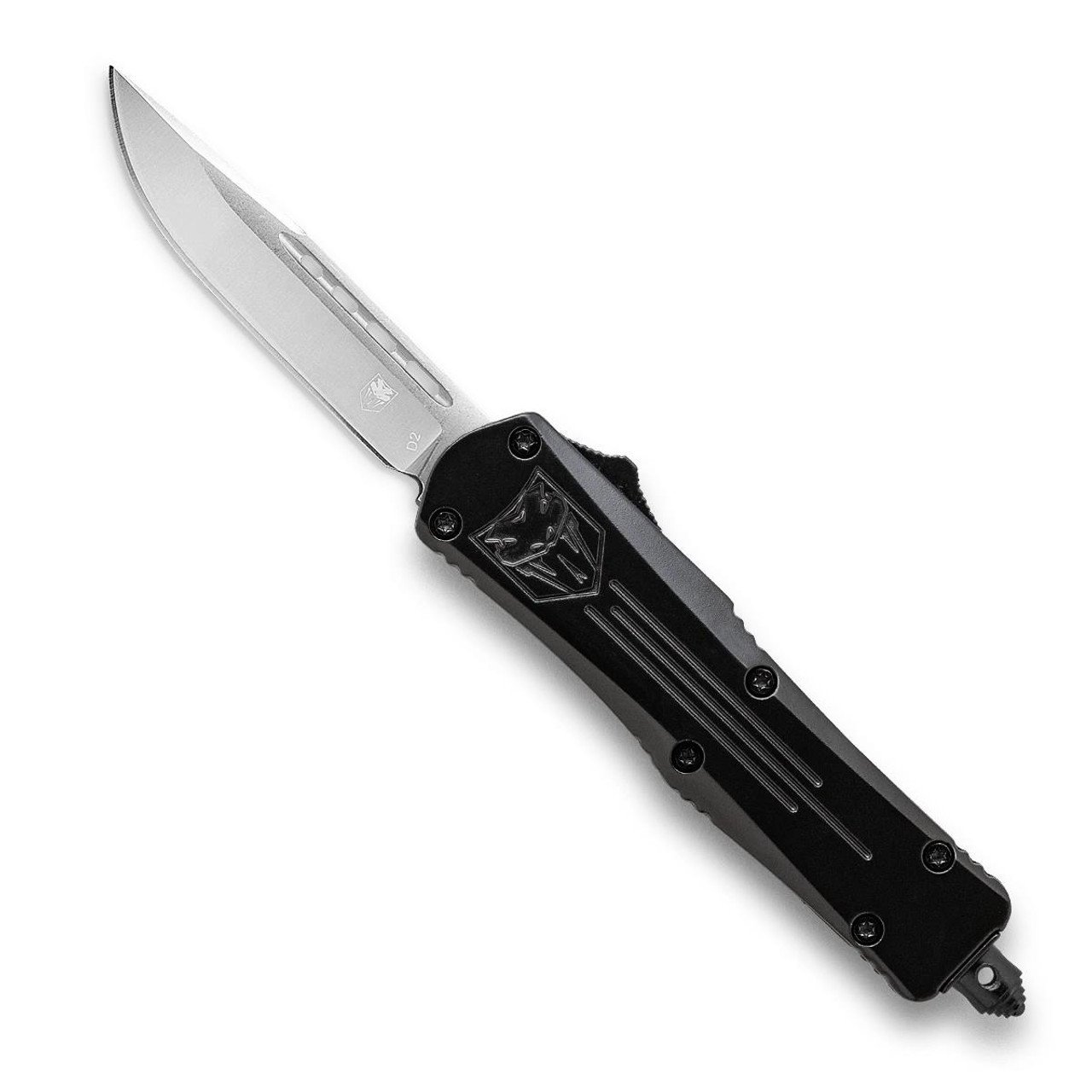 CobraTec FS-3 OTF Large Black Drop Point Blade LBFS-3DNS