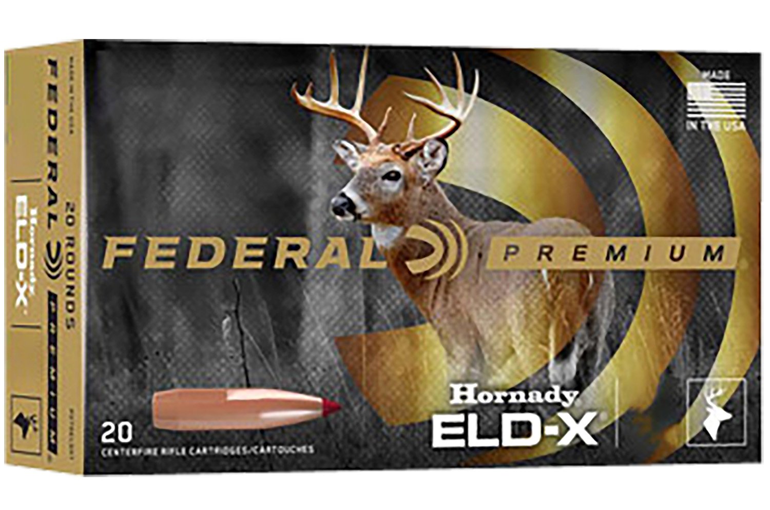 Federal Premium P3006ELDX1 30-06 Springfield 178 Grain Ammo 20 Rounds - Federal Premium Ammunition - EXTREMELY LOW DRAG-EXPANDING