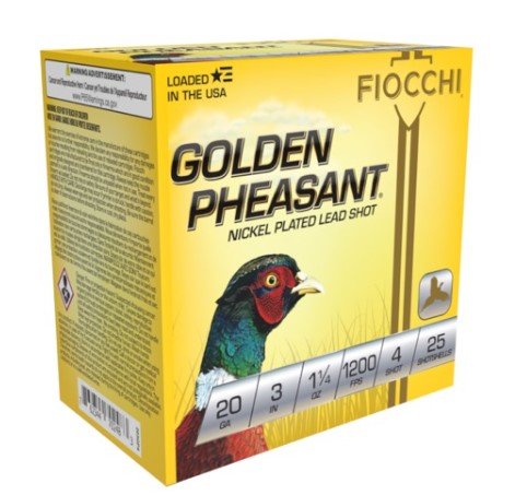Fiocchi Golden Pheasant 20ga 3" Shotgun Shell - Fiocchi - 20 Gauge