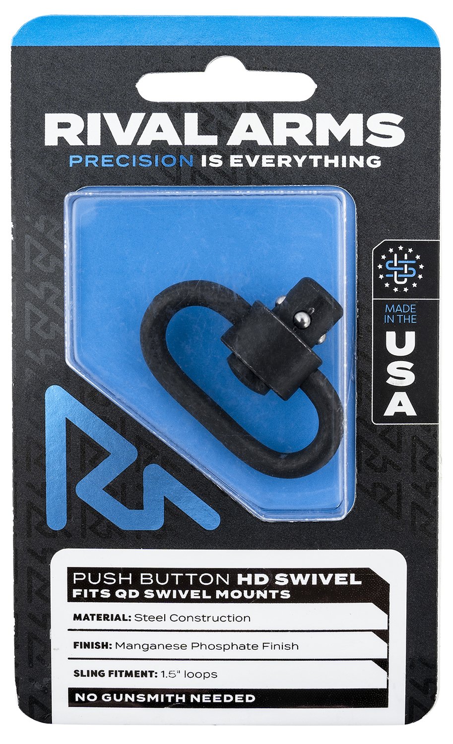 Buy Rival Arms RA-RA92S1B HD Swivel Black Manganese Phosphate Steel with 1.25" Loop & Push Button online