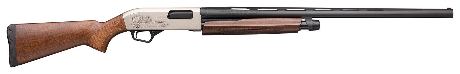 Winchester Repeating Arms 512404391 SXP Upland Field 12 Gauge 26" Matte Nickel Engraved Rec Grade II/III Satin Turkish Walnut Stock Right Hand (Full Size) - Winchester - 12 Gauge