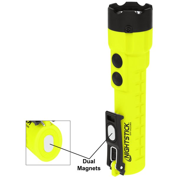 Nightstick Intrinsically-Safe Dual-Light Magnetic Flashlight IS Green