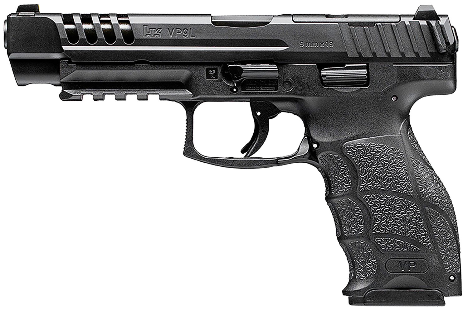 Heckler & Koch VP9L 9mm Pistol 10+1 Luminescent Sights Black - Heckler & Koch - 9mm
