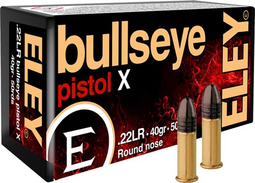ELEY BULLSEYE PISTOL 22LR 40GR ROUND NOSE 50 PACK - Eley - .22 LONG RIFLE