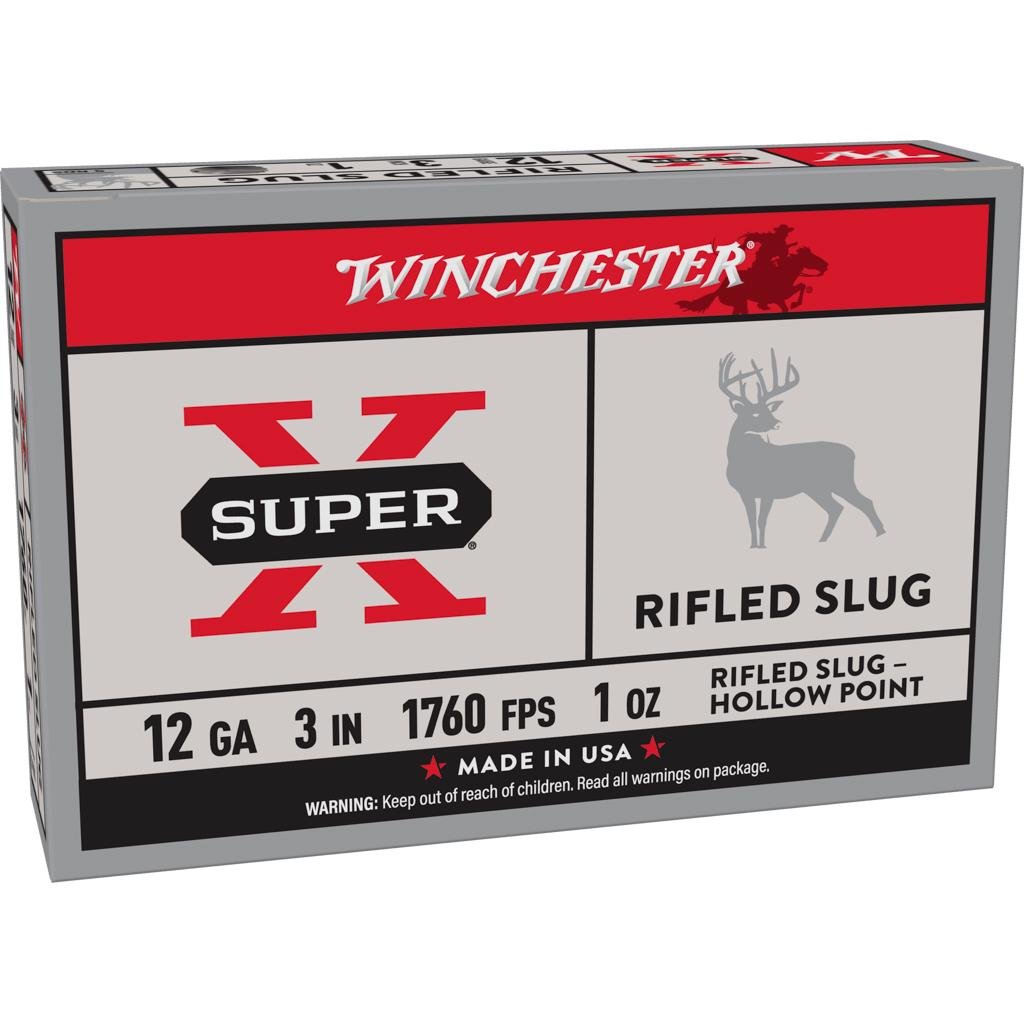 Winchester X123RS15 12 Gauge 3 in 1 oz Rifled Slug 1760 fps 5 Rounds - Winchester - RIFLED LEAD