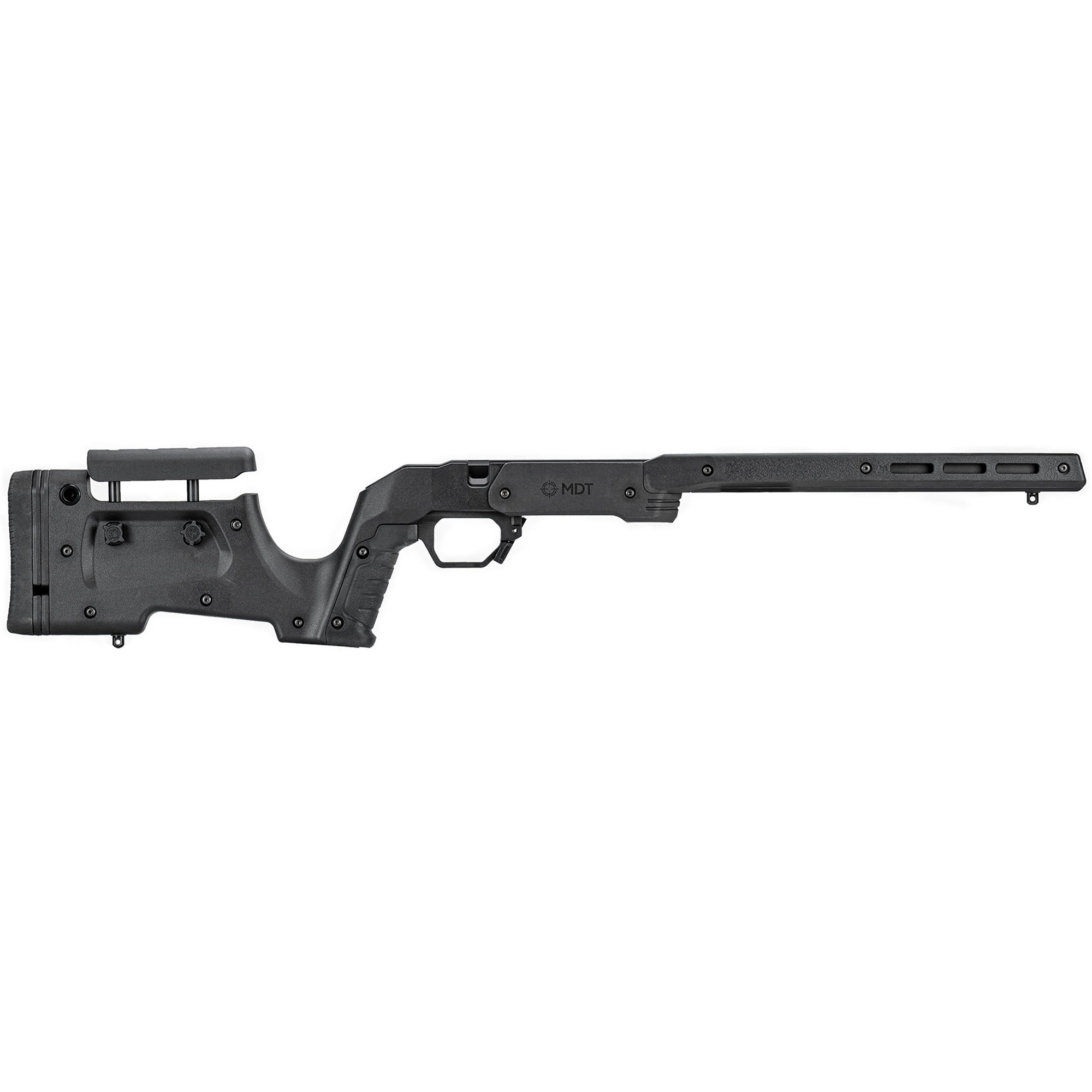 Mdt Sporting Goods Inc 105051BLK XRS Chassis Black Aluminum Core with Polymer Panels, Adj. Cheekrest, M-LOK Forend, Interchangeable Grips, AICS Mag Compatible, Fits CZ 457