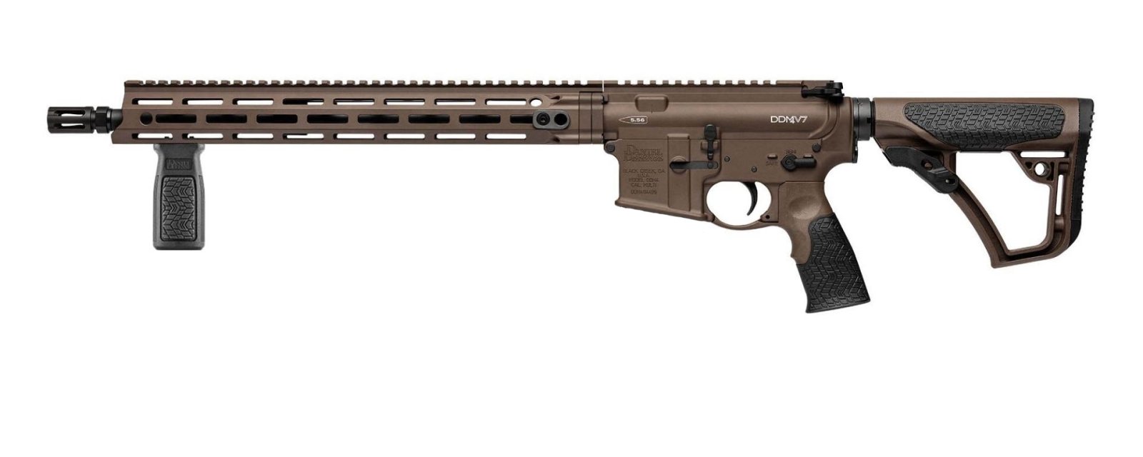 Daniel Defense DDM4 V7 16" Milspec+ Cerakote Brown 223 Rem 5.56 NATO Rifle - Daniel Defense - 223 Rem | 5.56 NATO