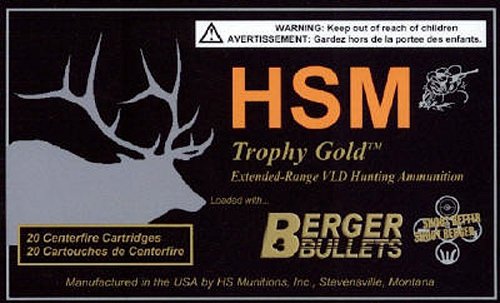HSM 7RUM168VLD Trophy Gold 7mm RUM 168gr Berger VLD 20/Box