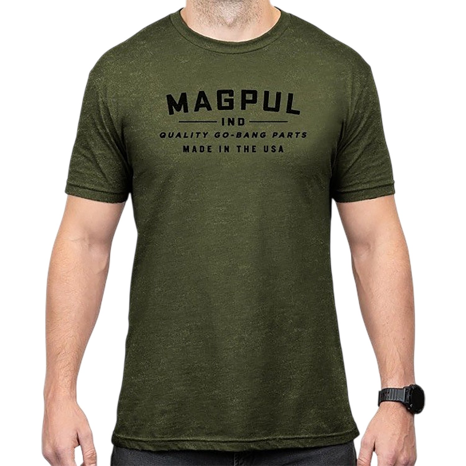 Magpul MAG1112-317-M Go Bang Parts CVC T-Shirt MD Olive Drab Heather - Magpul Industries - SHORT SLEEVE