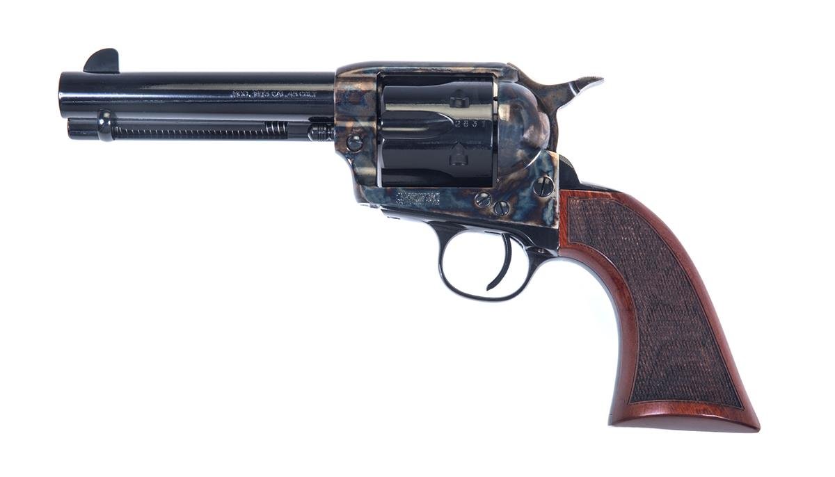 Taylor & Company Gunfighter Defender Handgun .45 Colt 6rd Capacity 4.75 Barrel Case Hardened Steel Frame - Taylor's & Company Firearms