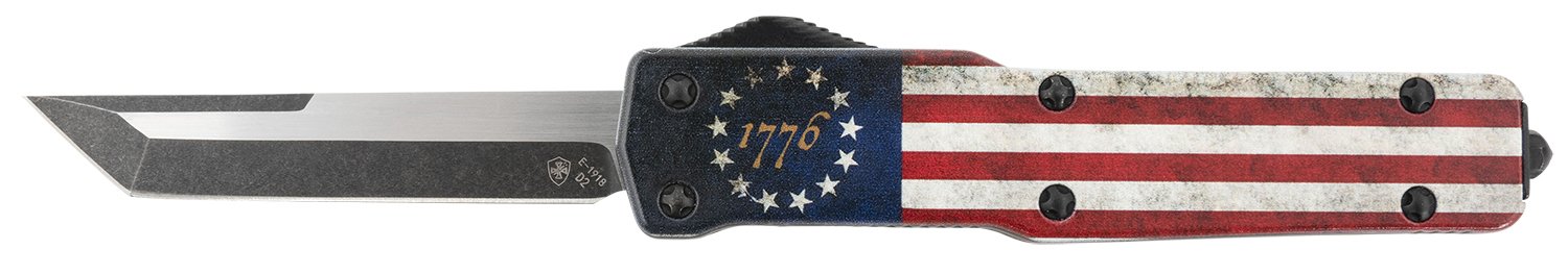 Templar MZBRF221 OTF Tanto Knife 3.16" D2 Blade Betsy Ross Handle