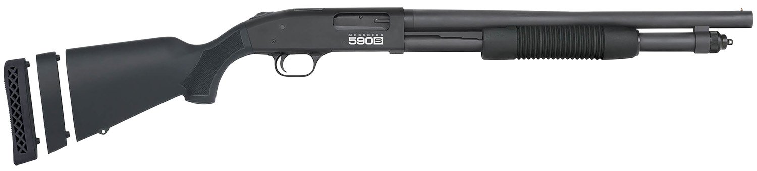 Mossberg 590S Shotgun 12 ga. 18.5 in. Black Threaded - Mossberg - 12 Gauge