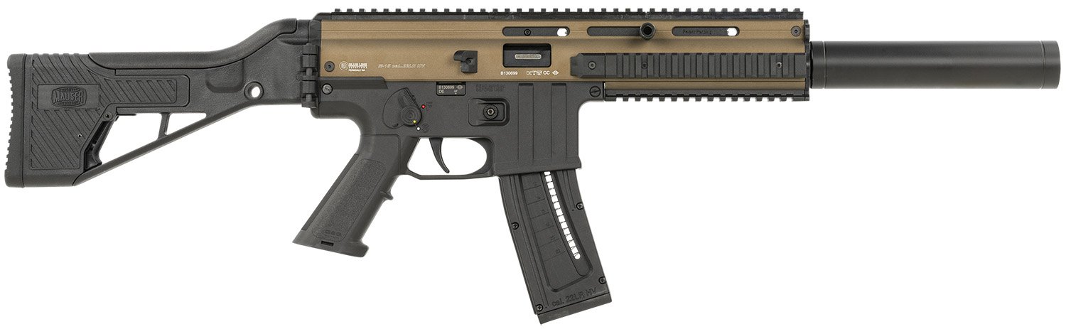 Mauser M-15 SD .22 Long Rifle 16.5 in Barrel Bronze Finish 22 Rounds - BLS Supply - .22LR