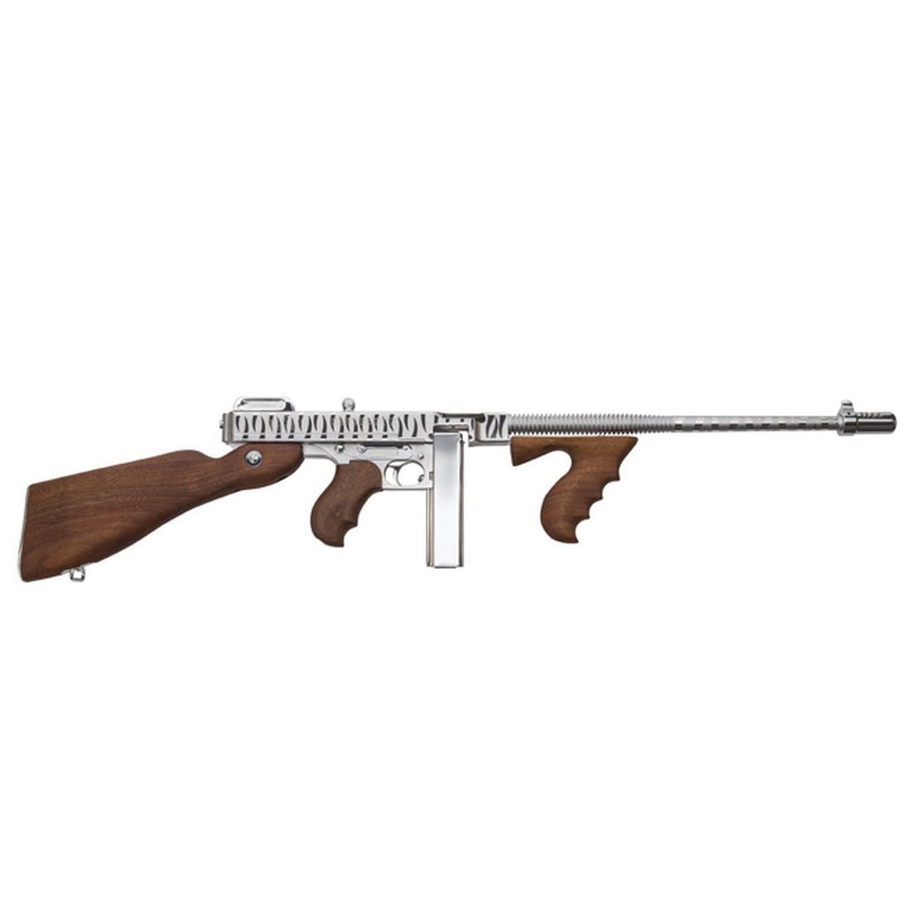 THOMPSON 1927A1 DLX CHROME TIGER STRIPE PACKED SOLD AS USED T150DCRTSUSED