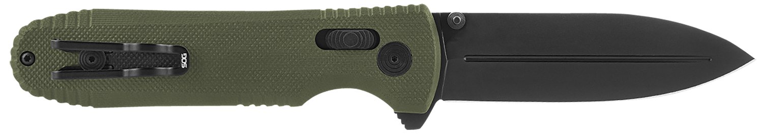 SOG Pentagon XR SOG12610257 3.60" Spear Point Blade OD Green G10 Handle - SOG - SPEAR POINT