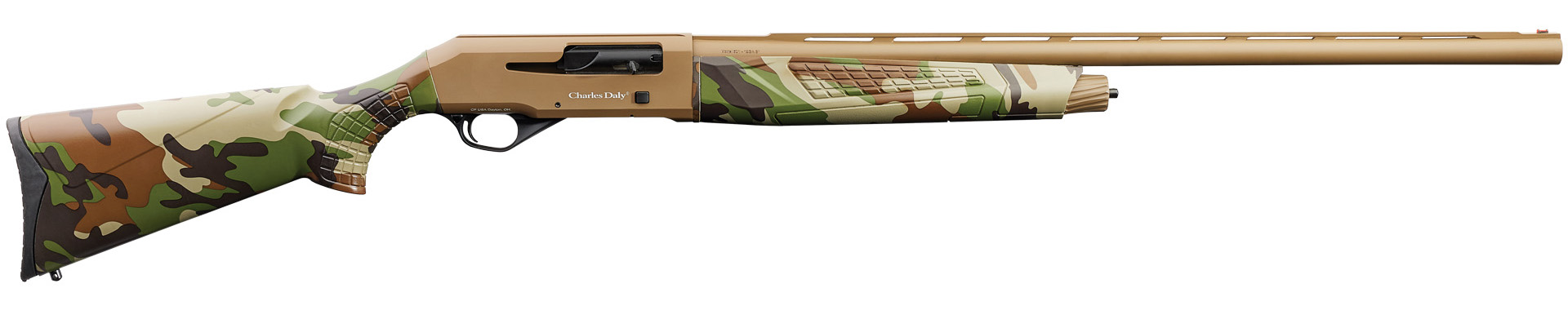 Charles Daly 930328 12GA Semi-Auto Shotgun, 28" Woodland Camo, 4+1 Capacity