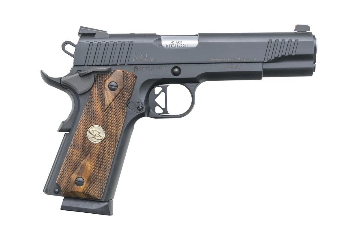 Charles Daly 440.211 1911 .45 ACP 5" Black Fiber Optic Walnut Grips - Charles Daly - 45 ACP