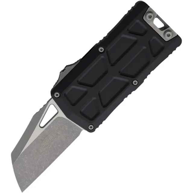 Microtech Exocet II 2.34 In Wharncliffe Apocalyptic Black Aluminum Handle