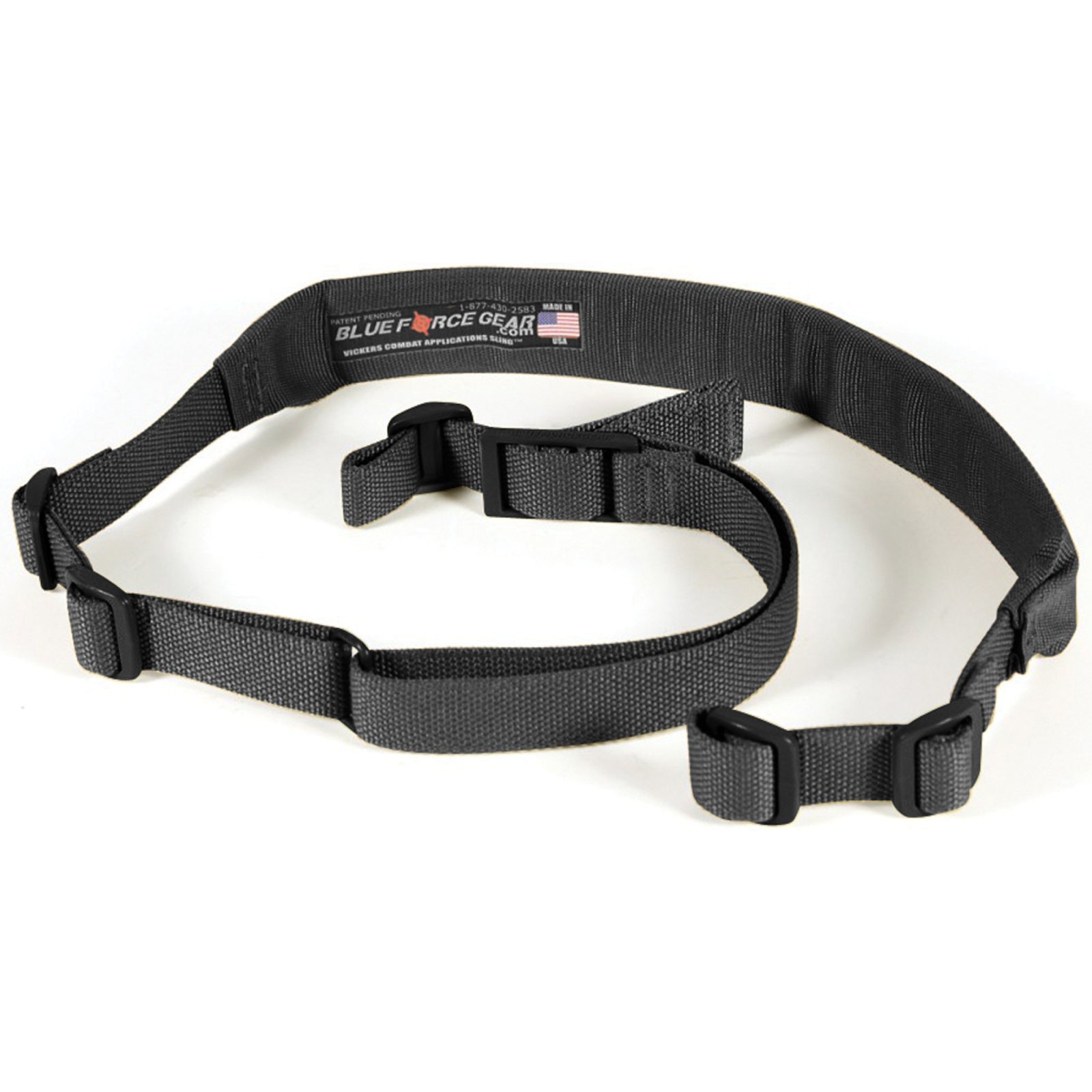 Blue Force Gear VCAS-200-OA-BK Vickers Padded Sling Black 57"-67 - Blue Force Gear