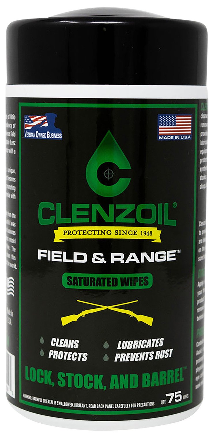 Clenzoil 2243 Field & Range Wipes 50 Count Cleans/Lubricates/Protects