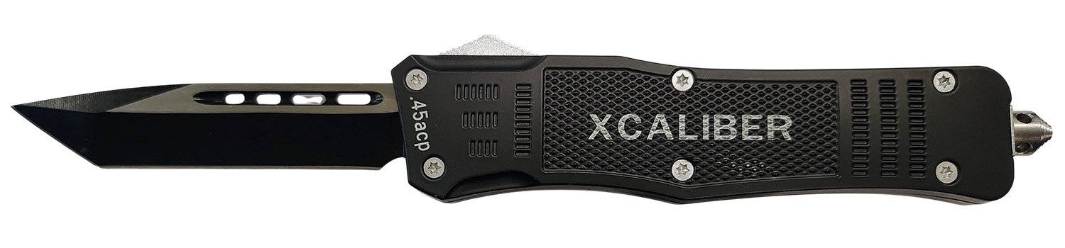 Buy Xcaliber 45 ACP Large OTF Tanto 3.80in Black 440C Steel Blade online