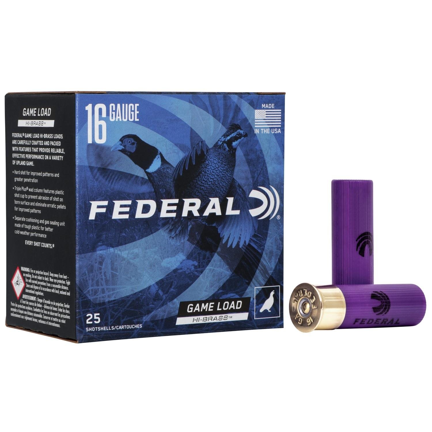 Federal H163 7.5 16 Gauge 2.75 in 1.125 oz 1295 fps 25 Rounds - Federal Premium Ammunition - LEAD