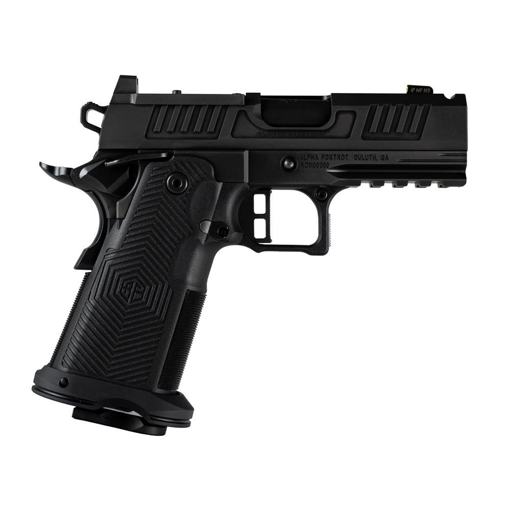 Alpha Foxtrot AF1911 Romulus Handgun 9mm Luger 17rd (1) & 19rd (1) Magazines 3.5 Ported Barrel Black RMSc - Alpha Foxtrot