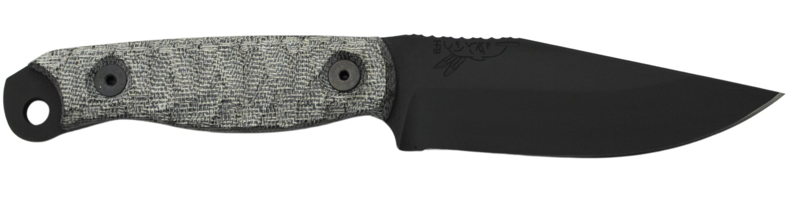HALF FACE BLADES CROW SCALPER 4" BLADE, 8.3"OA, S45VN STEEL, ARMORY BLK, GRAY MICARTA GRIP - HALF_FACE_BLADES