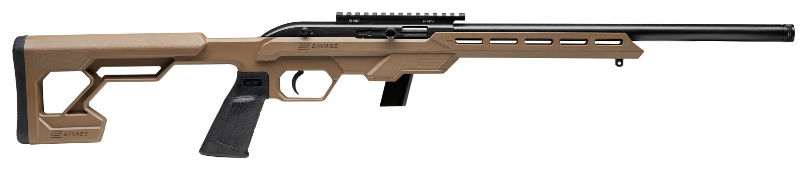 Savage Arms 64 Precision 22 LR 16.5 in Heavy Threaded Barrel FDE 10rd - Savage Arms - 22 LR