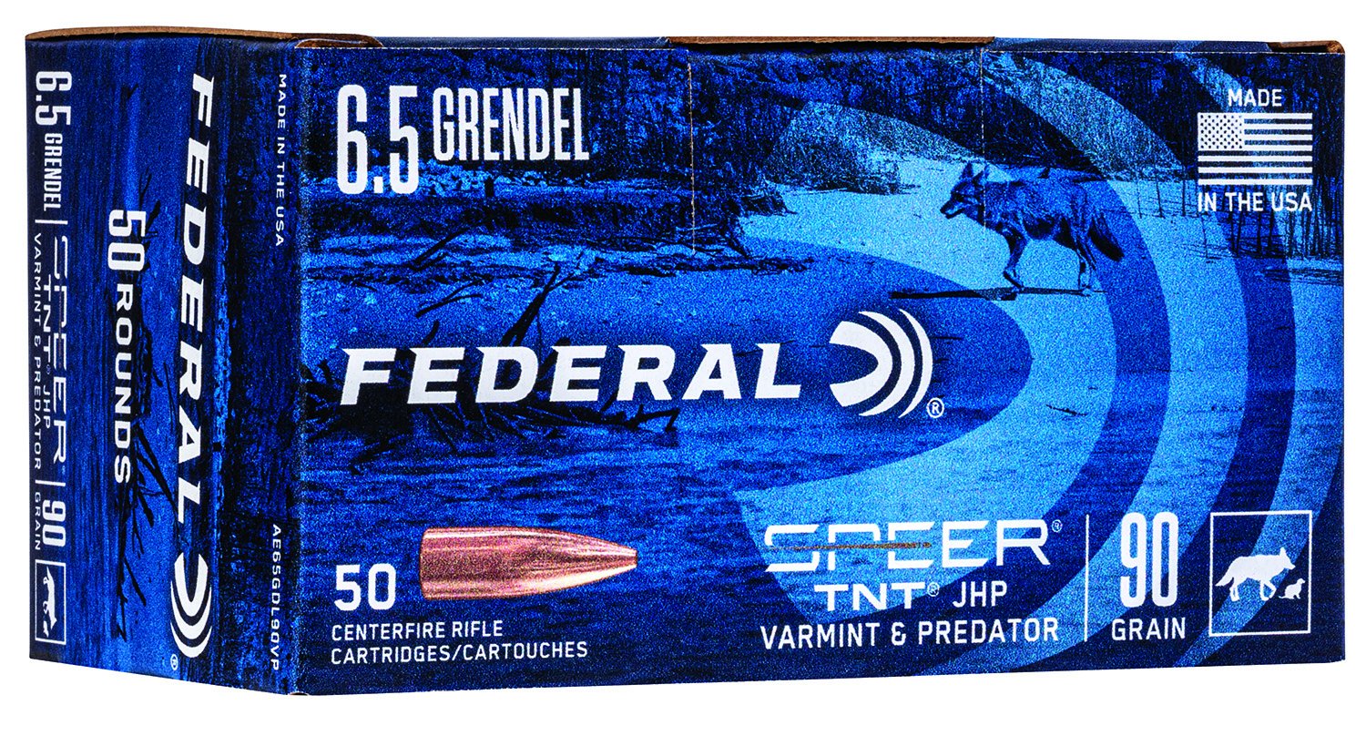 Federal AE65GDL90VP 6.5 Grendel 90gr JHP 50RD Rifle Ammo - Federal Premium Ammunition - JACKETED HOLLOW POINT