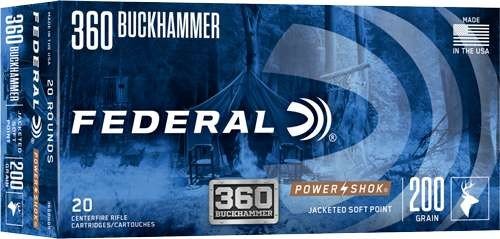 Federal 360BHBS .360 Buckhammer 200 Grain JSP 20 Rounds Centerfire - Federal Premium Ammunition - JACKETED SOFT POINT