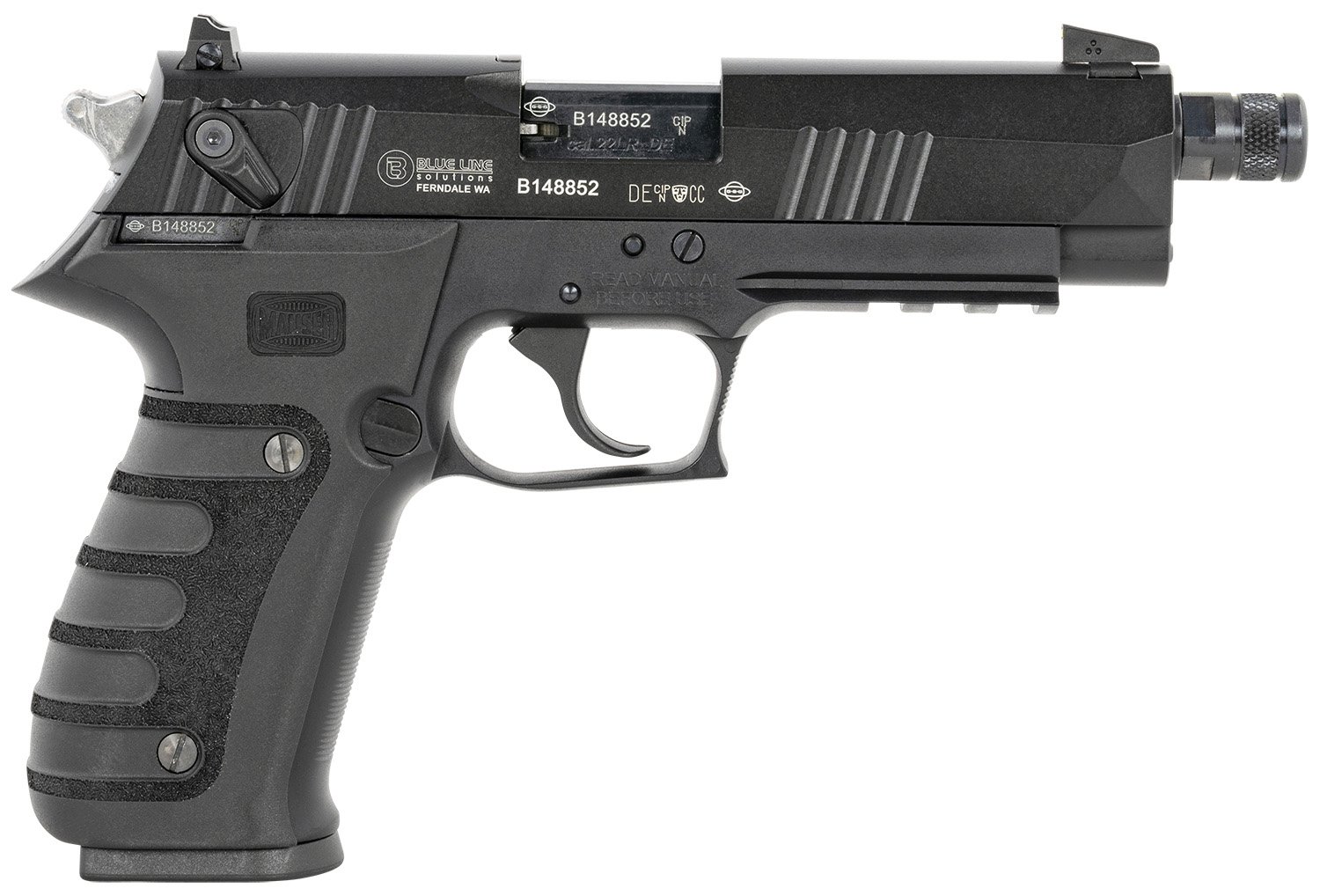 Mauser Rimfire M20 SD 22LR Pistol, 4.75" Threaded Barrel, Aluminum Slide, Textured Grip, Ambidextrous Safety, 10-Round Capacity