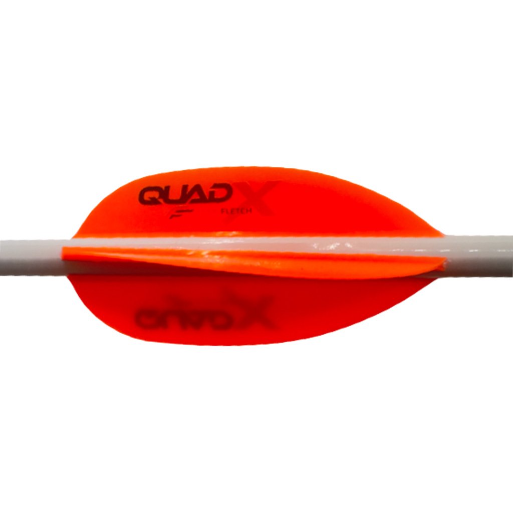 Buy Flex Fletch QUA50FBZ Quad X Vanes, Blaze Orange, 50 Pack online
