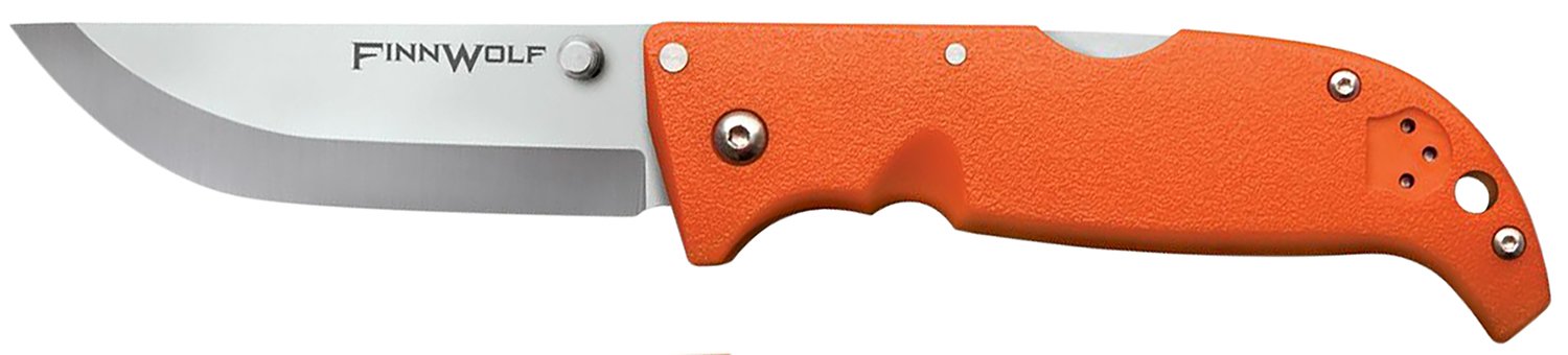 Cold Steel CS20NPJ Finn Wolf 3.5" AUS-8A Blade Orange Handle Knife - Cold Steel - STRAIGHT BACK