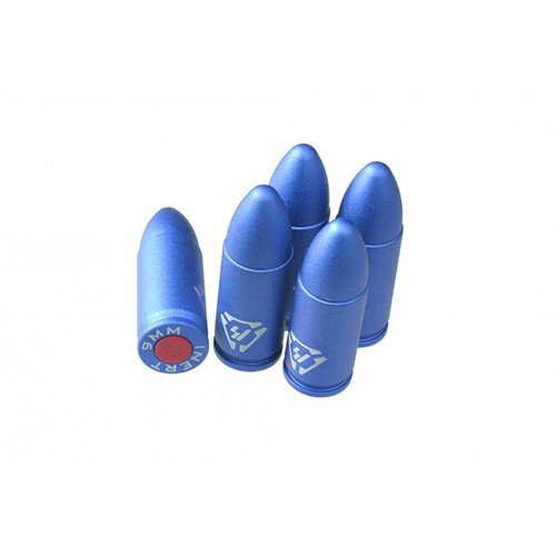 Strike Industries SI-DR-AL-9MM-BLU Aluminum Dummy Rounds 9mm 5-Pack