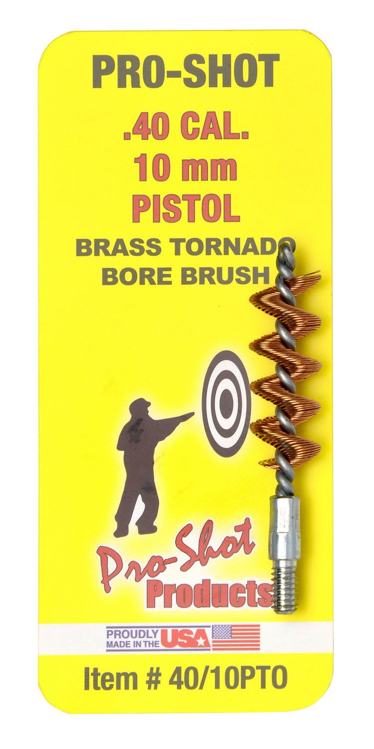 Pro-Shot 4010PTO Tornado Bore Brush .40- 10mm Cal Pistol #8-32 Thread Br... - Pro-Shot Products - .40 CAL/10MM