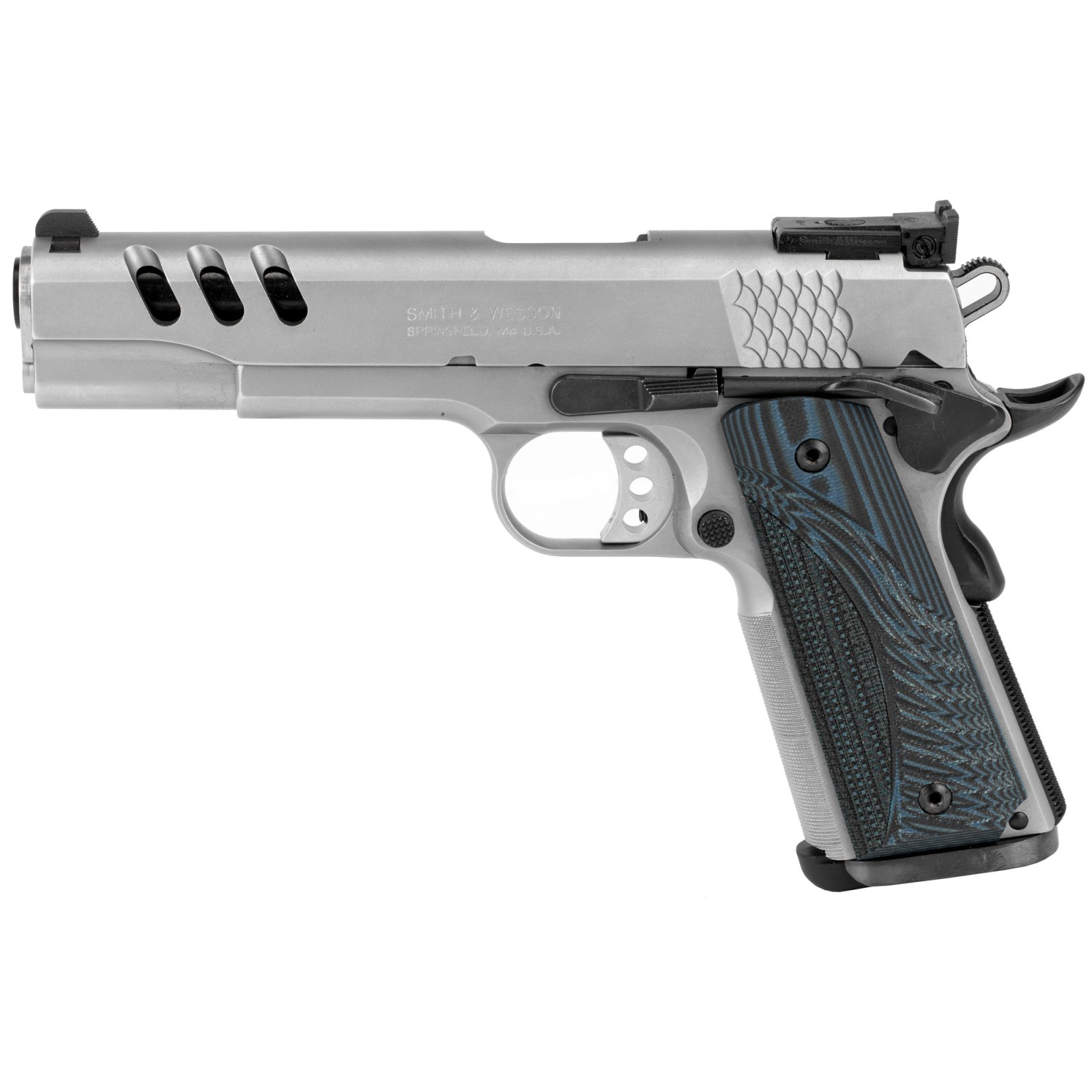 Smith & Wesson 1911 Performance Center 45 ACP 5 in Glass Bead Stainless 8+1 - Smith & Wesson - 45 ACP