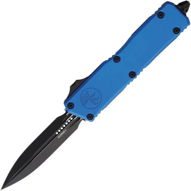 Microtech Scarab II G3 3.97 In D/E Black Blue ALU Handle
