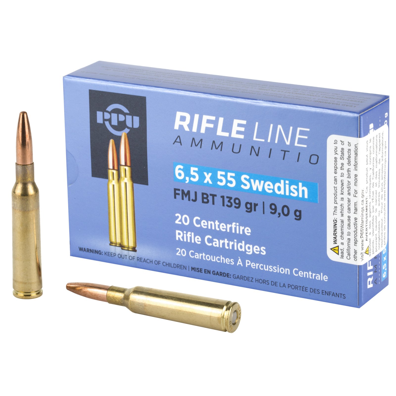 Prvi Partizan PP6SWF 6.5x55 Swedish 139gr FMJ Boat Tail 20 Rounds