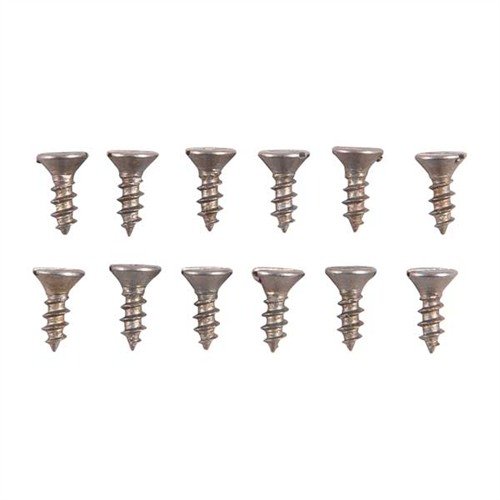 Brownells 2X1/4" STEEL FLAT HEAD WOOD SCREWS BLUED 12 PACK