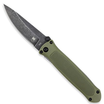 Cobratec ODGHRQS Quick Strike 3.25" Drop Plain OD Green Knife - CobraTec Knives