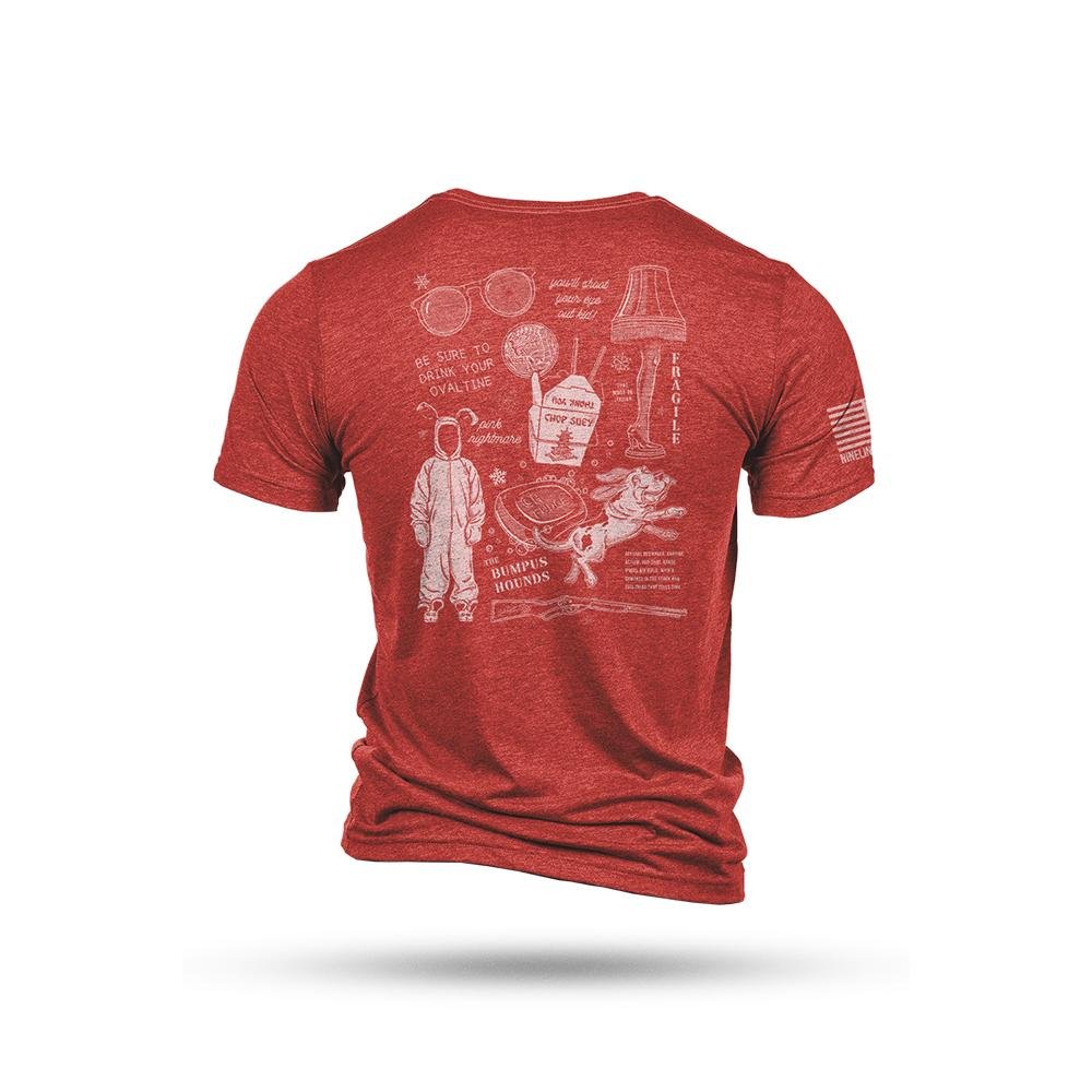 Nine Line CSTRYSCHEM-TSTRI-REDTRIBLEND-XL Xmas Story Shirt Red XL - Nine Line Apparel