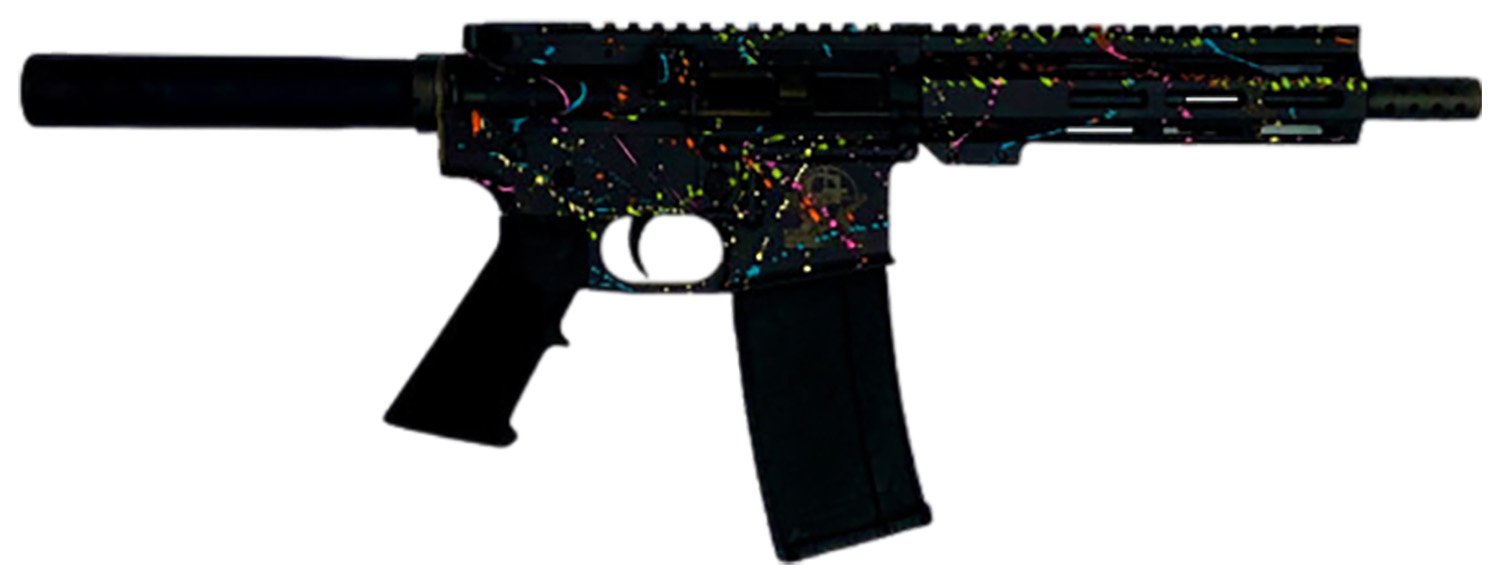 Great Lakes GL15223PSBLK AR-15 Pistol .223 Wylde 7.5" Black Splatter - Great Lakes Firearms - .223 Wylde (Accepts 5.56 NATO and .223 Remington)