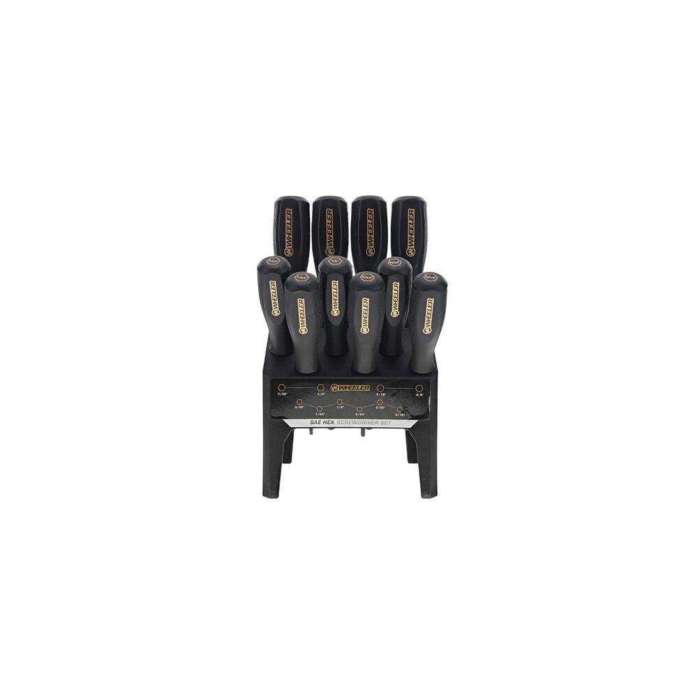 Wheeler 4005280 Bench Top Screwdriver Set Hex 10-Piece - Wheeler