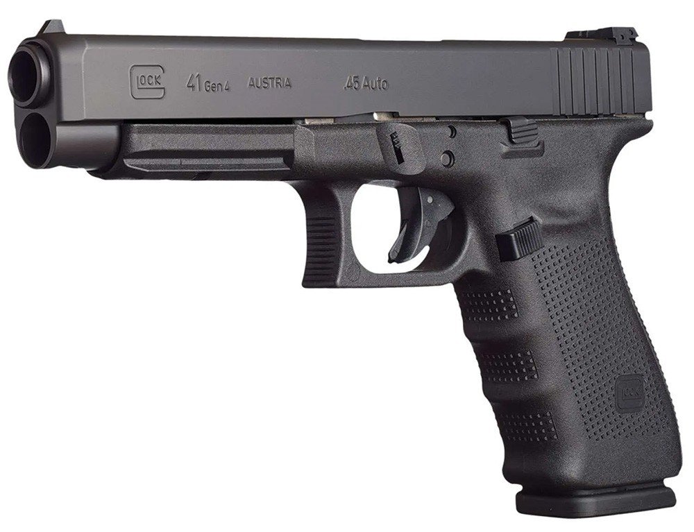 Glock G41 Gen 4 45 ACP 5.31" Barrel Adjustable Sights, Black with 3x13-Round Magazines
