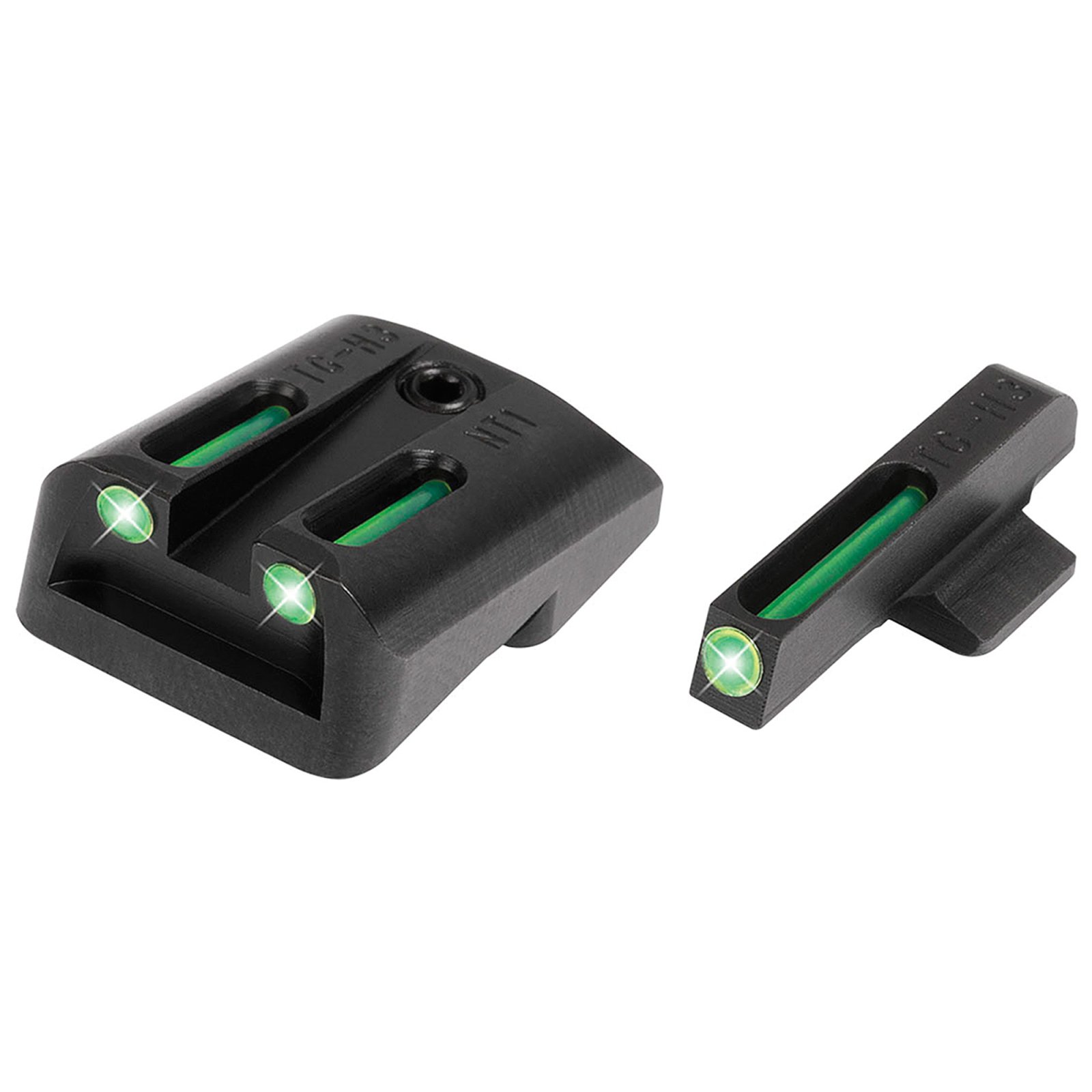 TruGlo 1 TFO 1911 Government w/Novak LoMount Fiber Optic Green TG131NTI