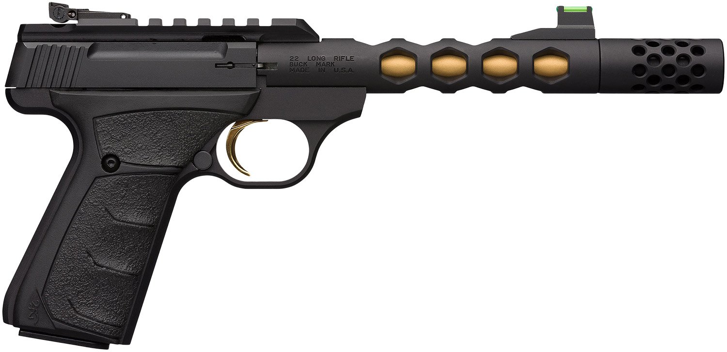 Browning Buck Mark Plus Vision 22 LR 5.87 in Gold Cerakote 10+1 Semi Auto
